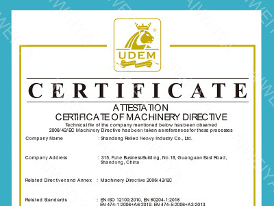 Certyfikat CE koparki