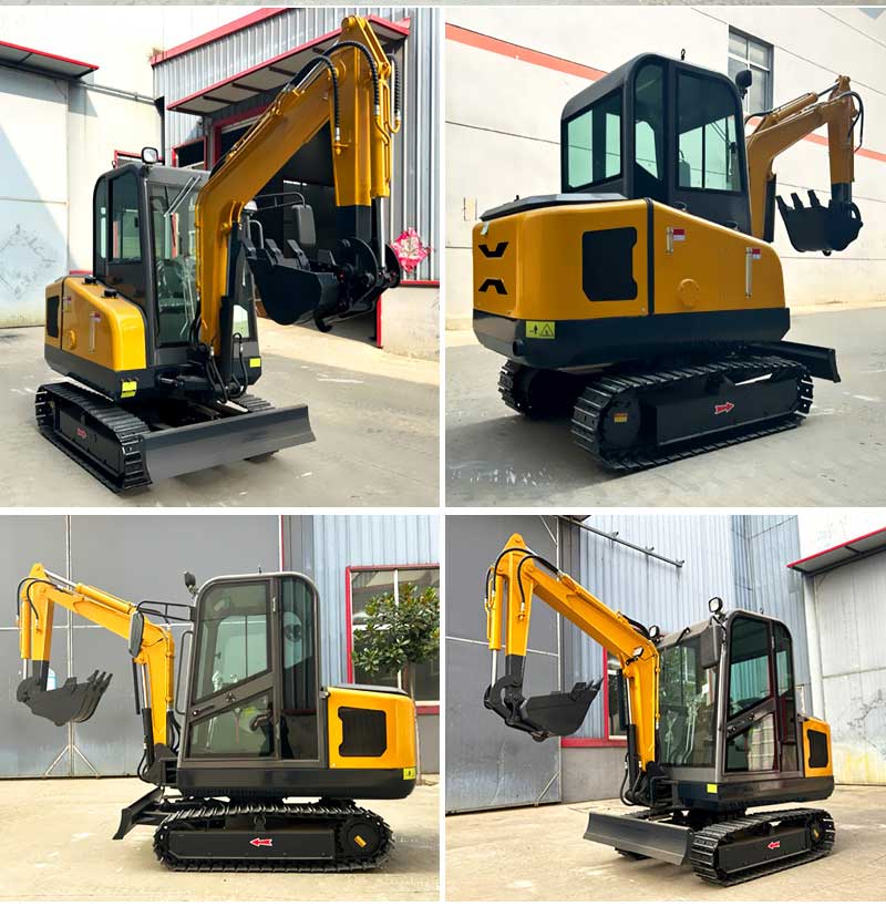 Minikoparka hydrauliczna gąsienicowa o masie 2,5 tony